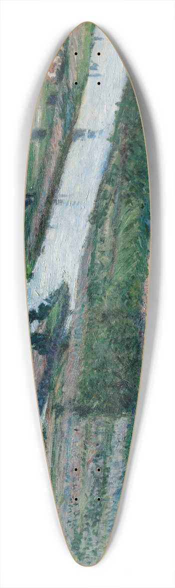 Gustave Caillebotte - La Seine  La Pointe Depinay 39.3 inch art pintail longboard deck