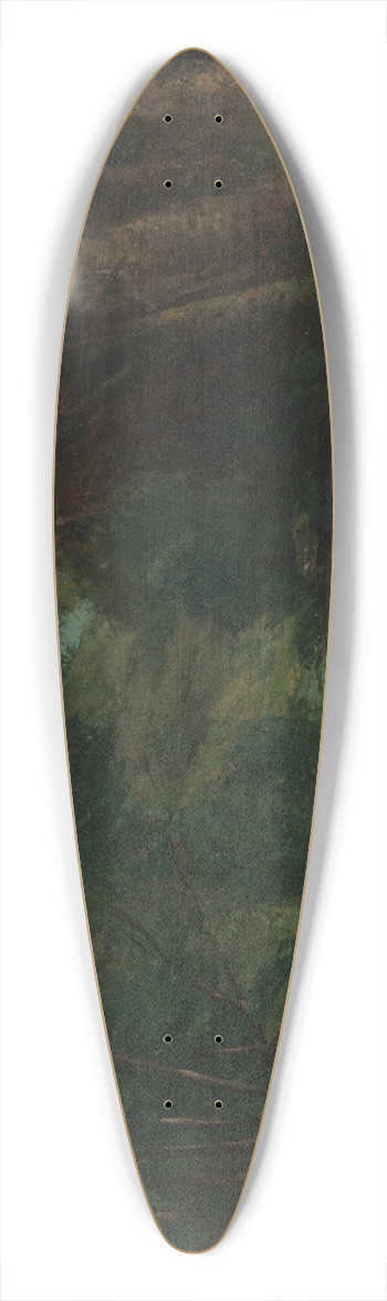 Gustave Courbet - A Brook in the Forest 39.3 inch art pintail longboard deck