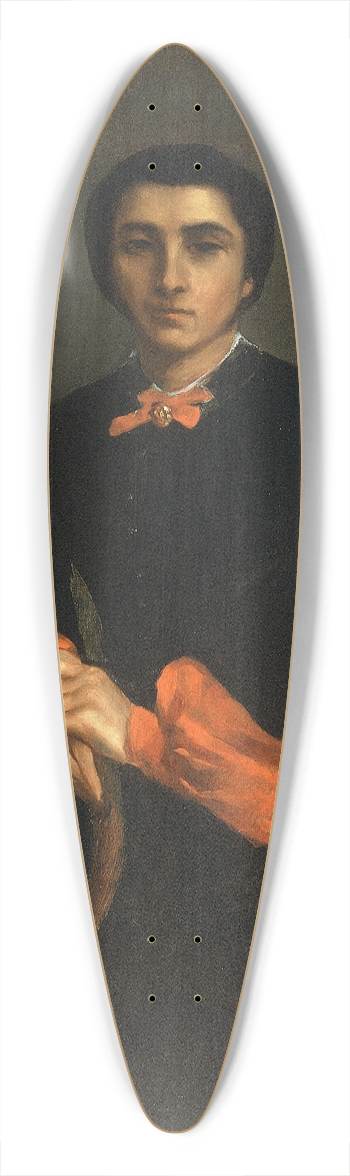 Gustave Courbet - Portrait of a Woman, Juliette Courbet 39.3 inch art pintail longboard deck