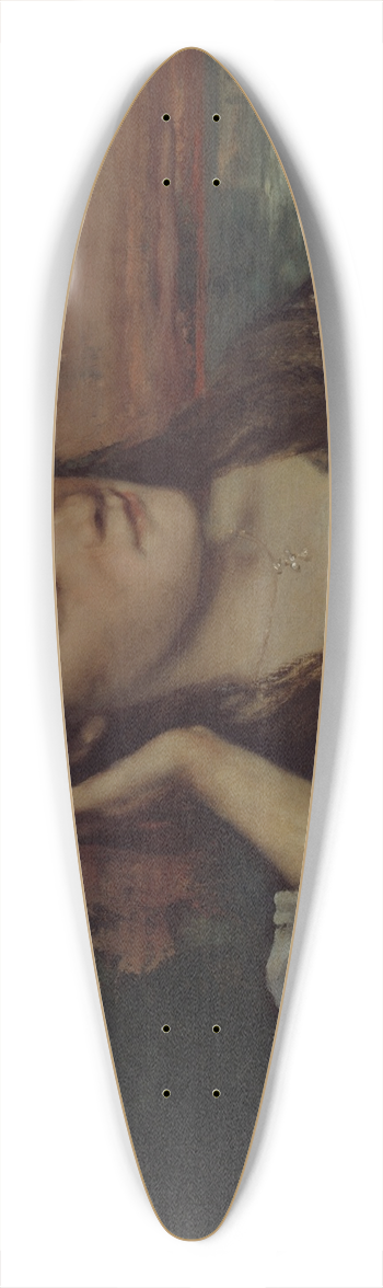 Gustave Courbet - Reverie (Portrait of Gabrielle Borreau) 39.3 inch art pintail longboard deck