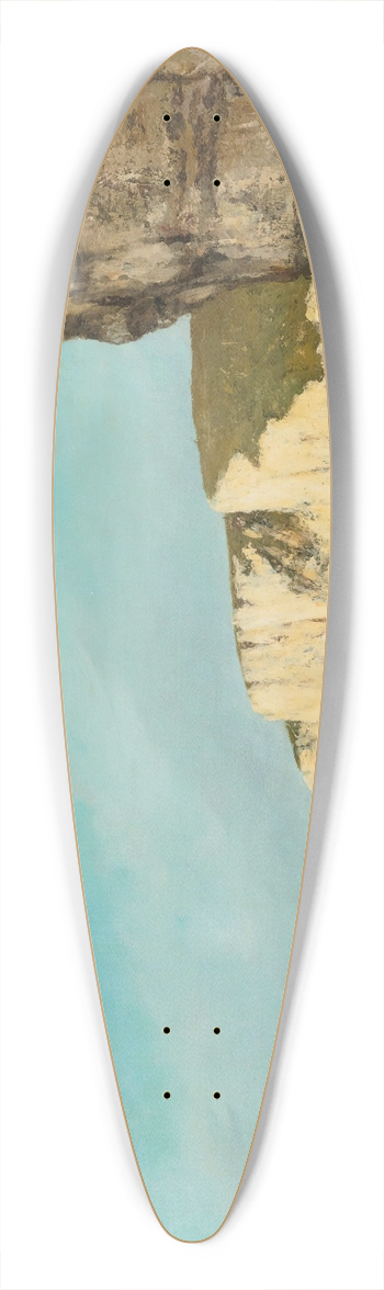 Gustave Courbet - tretat; Les Falaises 39.3 inch art pintail longboard deck