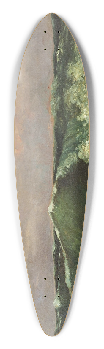 Gustave Courbet - Waves 39.3 inch art pintail longboard deck
