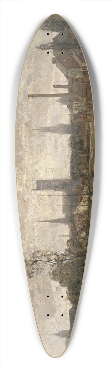 Gustave Den Duyts - Panoramisch gezicht op Gent 39.3 inch art pintail longboard deck