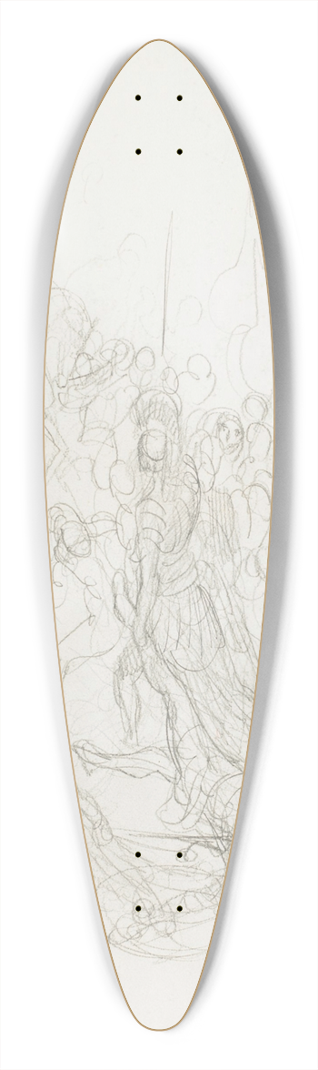 Gustave Dor - Battle Scene 39.3 inch art pintail longboard deck