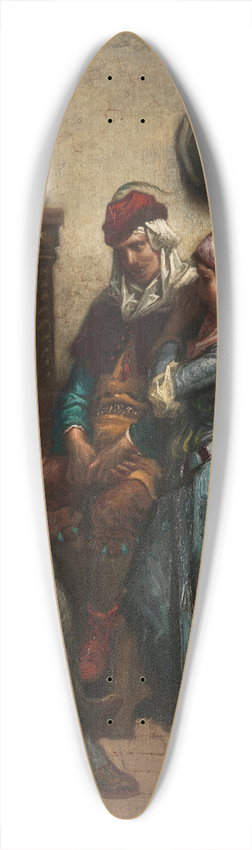 Gustave Dor - Don Quixote and Sancho Panza Entertained by Basil and Quiteria 39.3 inch art pintail longboard deck