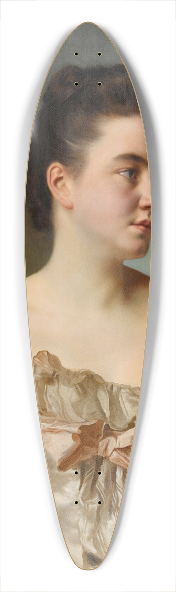 Gustave Jean Jacquet - A portrait of a lady in pink 39.3 inch art pintail longboard deck