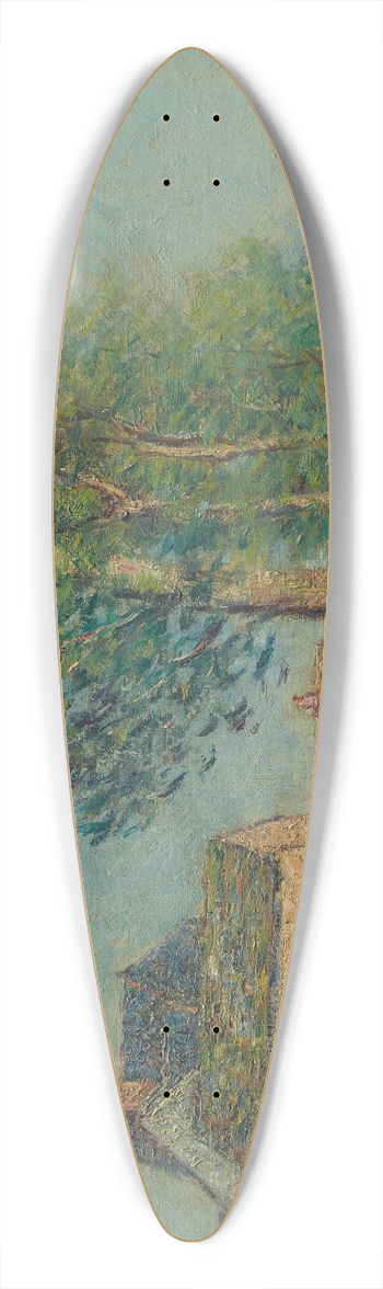 Gustave Loiseau - Le Chemin au bord de la rivire 39.3 inch art pintail longboard deck