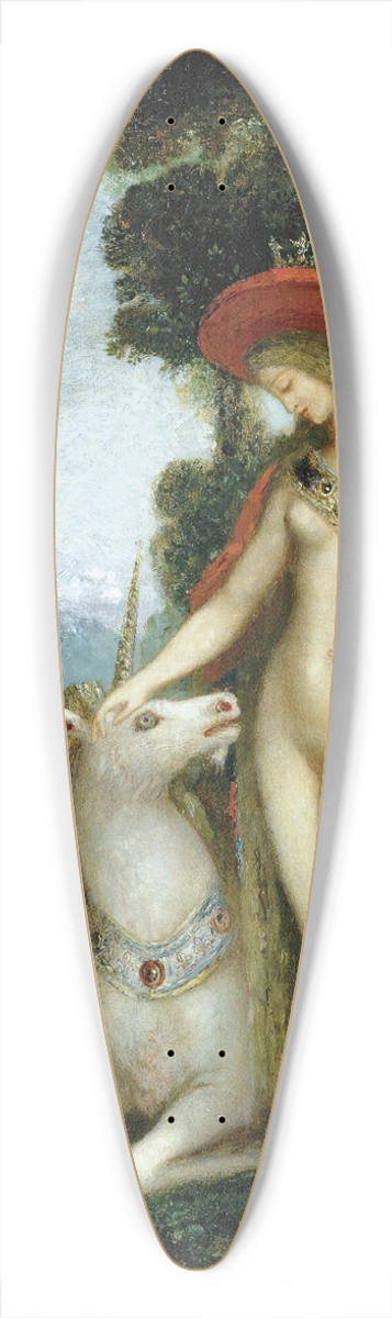 Gustave Moreau - La Licorne 39.3 inch art pintail longboard deck