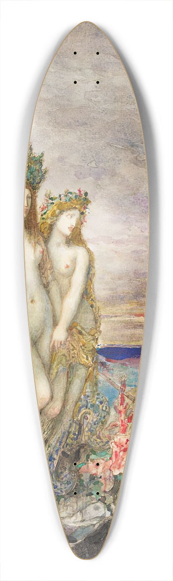 Gustave Moreau - The Sirens 39.3 inch art pintail longboard deck