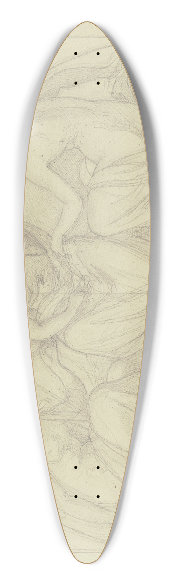 Gustav Heinrich Naecke - The three Fates 39.3 inch art pintail longboard deck