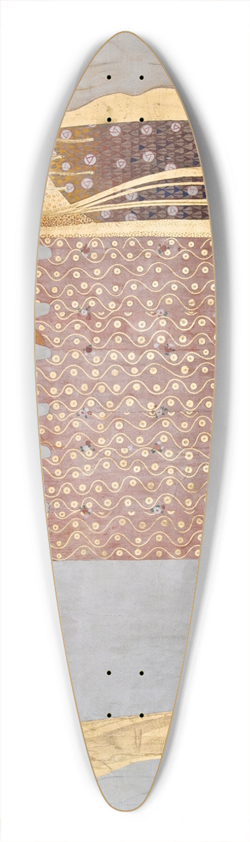 Gustav Klimt - Beethovenfries; Die Knste, Paradieschor und Umarmung (Tafel 8, rechte Langwand) 39.3 inch art pintail longboard deck