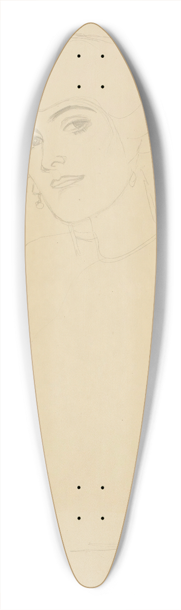 Gustav Klimt - Damenbrustbild Im Dreiviertelprofil Nach Links (Bust Of A Woman In Three-Quarter Profile To The Left) 39.3 inch art pintail longboard deck