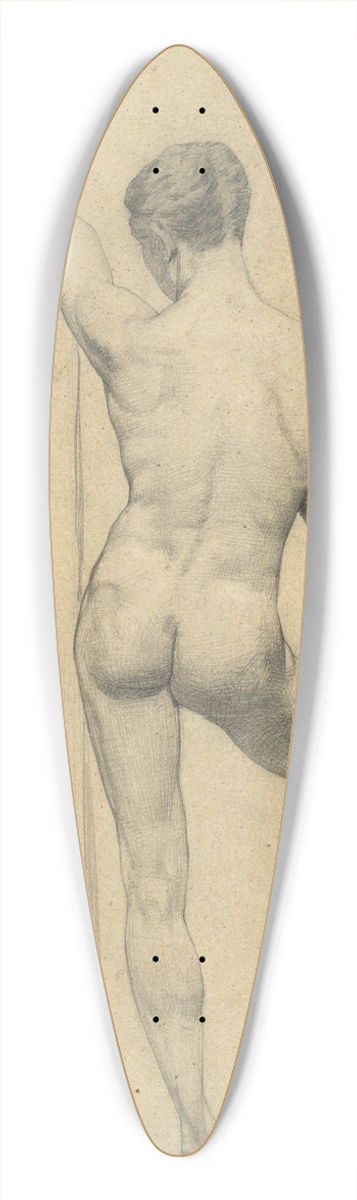 Gustav Klimt - Mnnlicher Akademieakt, Rckenansicht 39.3 inch art pintail longboard deck