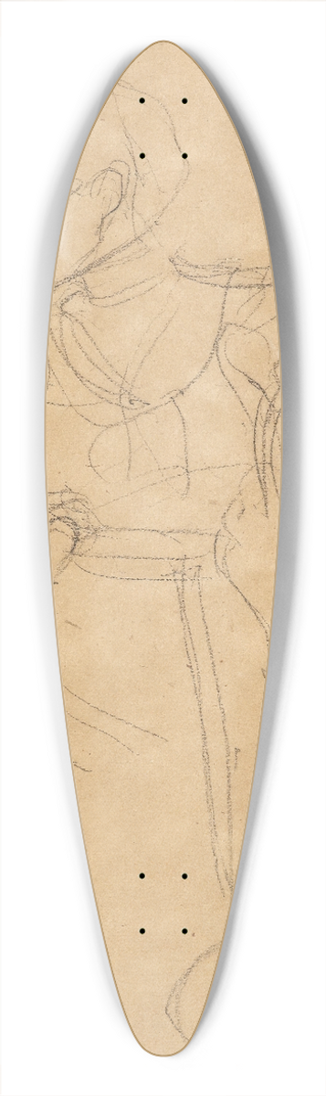 Gustav Klimt - Neben einem Lehnstuhl Stehende 39.3 inch art pintail longboard deck