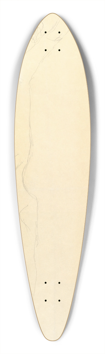 Gustav Klimt - Reclining Nude with Outstretched Left Arm 39.3 inch art pintail longboard deck