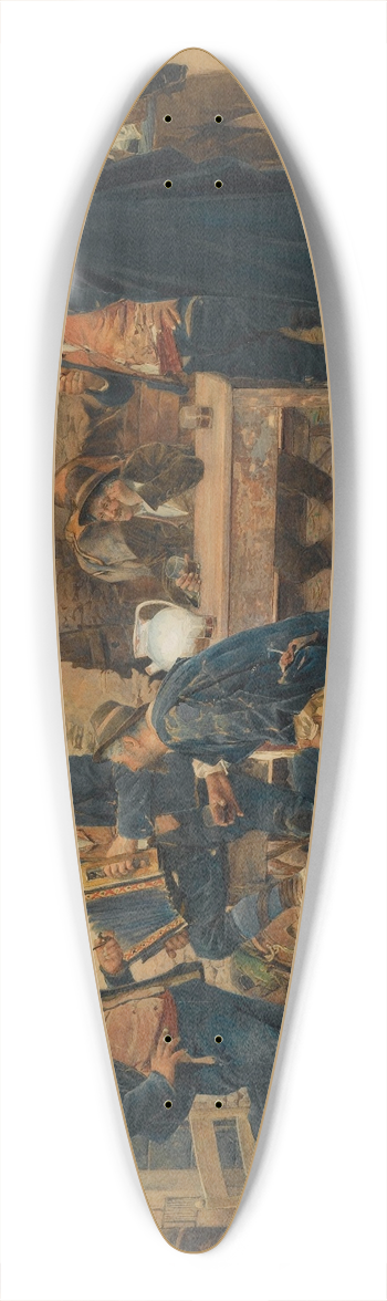 Gustavo Simoni - At The Tavern 39.3 inch art pintail longboard deck