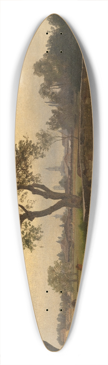 Gustav Osterroht - Blick auf Karlsruhe von Sden 39.3 inch art pintail longboard deck