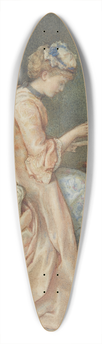 Gustavus Arthur Bouvier - Anticipation 39.3 inch art pintail longboard deck