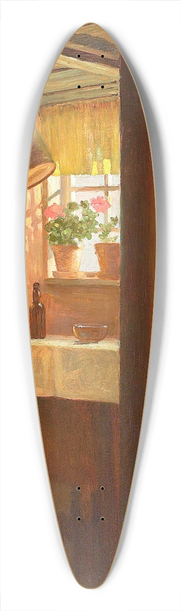 Gustav Vermehren - Almueinterir med sollys gennem vindue 39.3 inch art pintail longboard deck