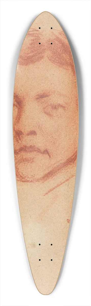 Gustav Wentzel - Head of a Man 39.3 inch art pintail longboard deck