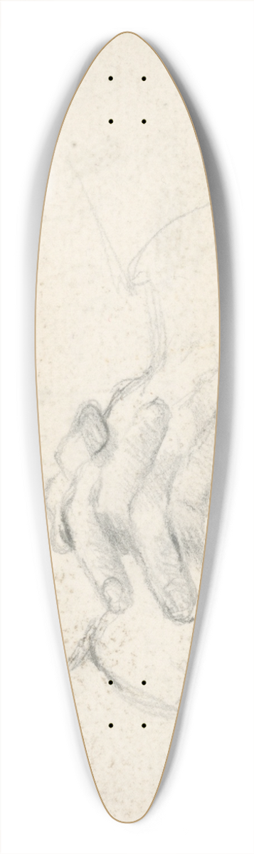 Gustv Mall - Study of Clasped Hands 39.3 inch art pintail longboard deck