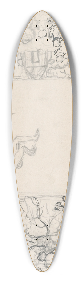 Gustv Mall - Tree of Injustice (Beggar and Jesuit) 39.3 inch art pintail longboard deck