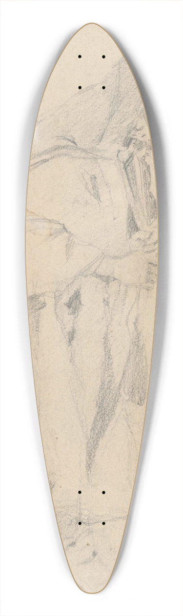 Gustv Mall - Woman with a Hamper (Study of an Old Woman Carrying Twigs) 39.3 inch art pintail longboard deck