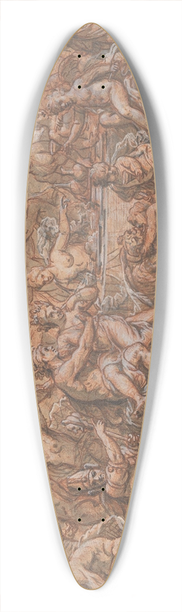 Guy Louis Vernansal the Elder - The Wedding Feast of Bacchus and Ariadne 39.3 inch art pintail longboard deck