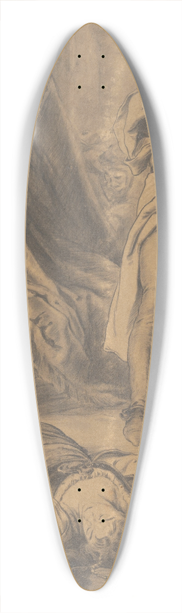 Gyula Benczr - Historical Scene 39.3 inch art pintail longboard deck