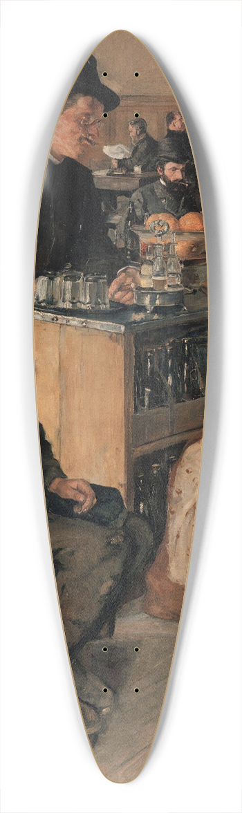 Halfdan Strm - From the Restaurant in the Labour Society in Torvgaten 39.3 inch art pintail longboard deck