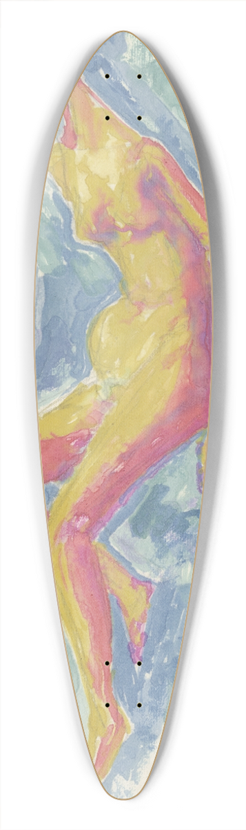 Hanns Ludwig Katz - Female nude 39.3 inch art pintail longboard deck