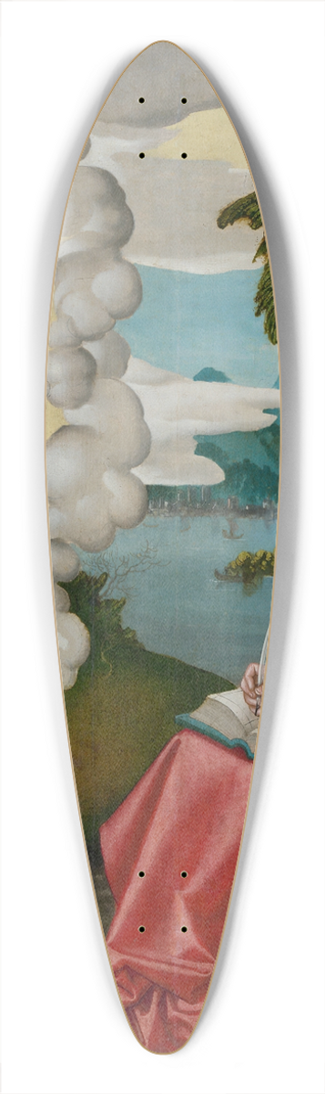 Hans Baldung - Saint John on Patmos 39.3 inch art pintail longboard deck