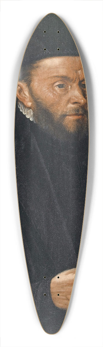 Hans Bock the Elder - Portrait of Basilius Amerbach 39.3 inch art pintail longboard deck