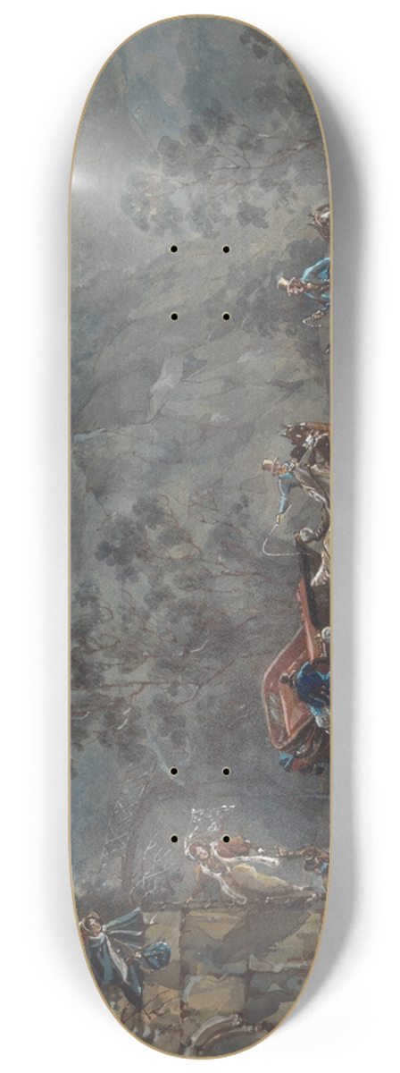 Charles B. Newhouse - An Elopement by Moonlight 8.25 inch art skate deck