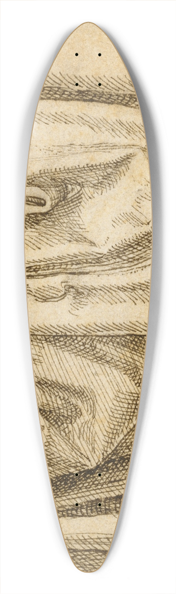 Hans Brosamer - Study of a Hanging Drapery 39.3 inch art pintail longboard deck