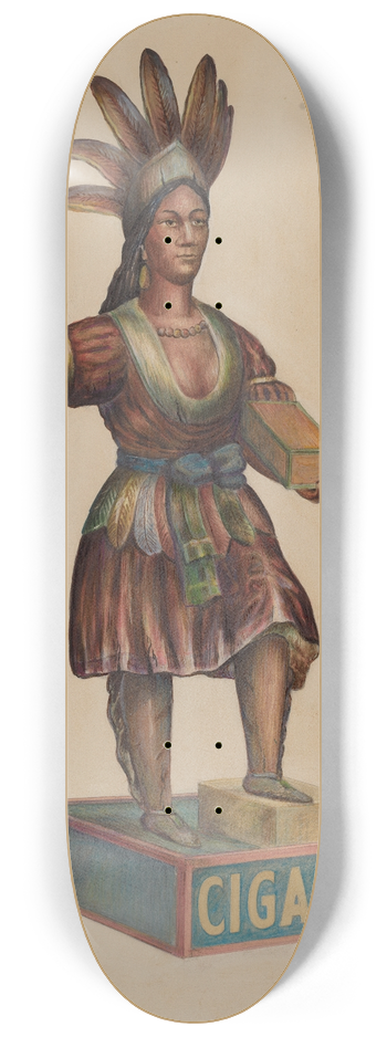 Charles Bowman - Cigar Store Indian 8.25 inch art skate deck