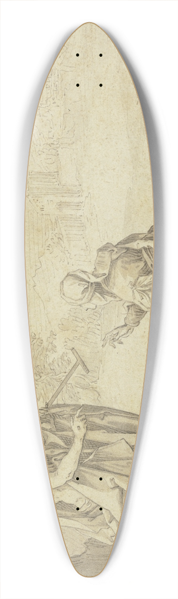 Hans Friedrich Schorer - Christus als Grtner erscheint der Magdalena 39.3 inch art pintail longboard deck