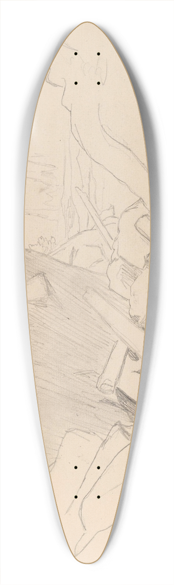 Hans Gude - Fastsittende tmmer, Labro 39.3 inch art pintail longboard deck