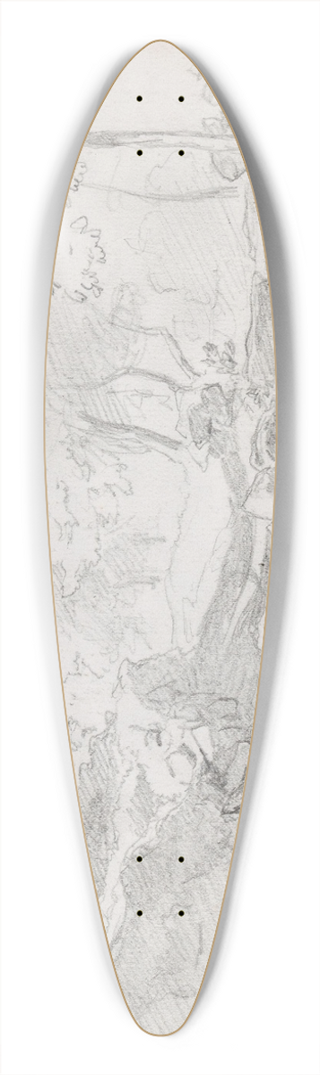 Hans Gude - Fra Unterwasser 39.3 inch art pintail longboard deck