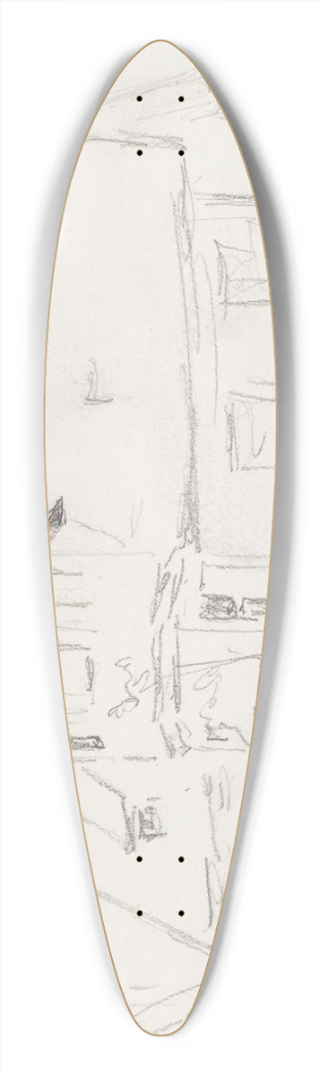 Hans Gude - House 39.3 inch art pintail longboard deck
