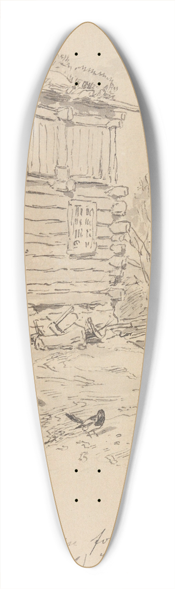 Hans Gude - Illustrasjon til En Signekjrring i P. Chr. Asbjrnsen, Norske Folke- og Huldre-Eventyr i Udvalg, Kjbenhavn 1879 39.3 inch art pintail longboard deck
