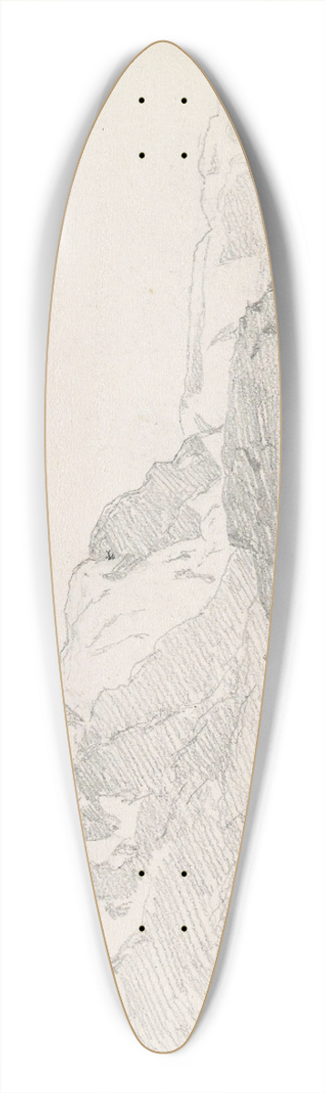 Hans Gude - Kysten ved Farsund 39.3 inch art pintail longboard deck