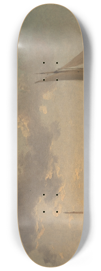 Charles Brooking - A Lugger and a Smack in Light Airs 8.25 inch art skate deck