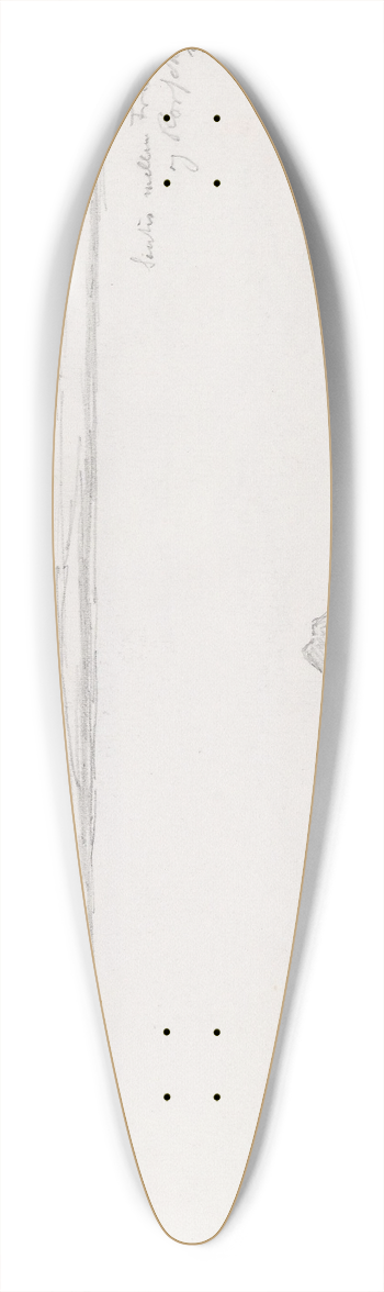 Hans Gude - Utsikt mot Sntis mellom Friedrichshafen og Rorschach 39.3 inch art pintail longboard deck