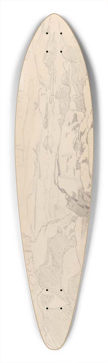Hans Gude - Ved Labrofossen 39.3 inch art pintail longboard deck