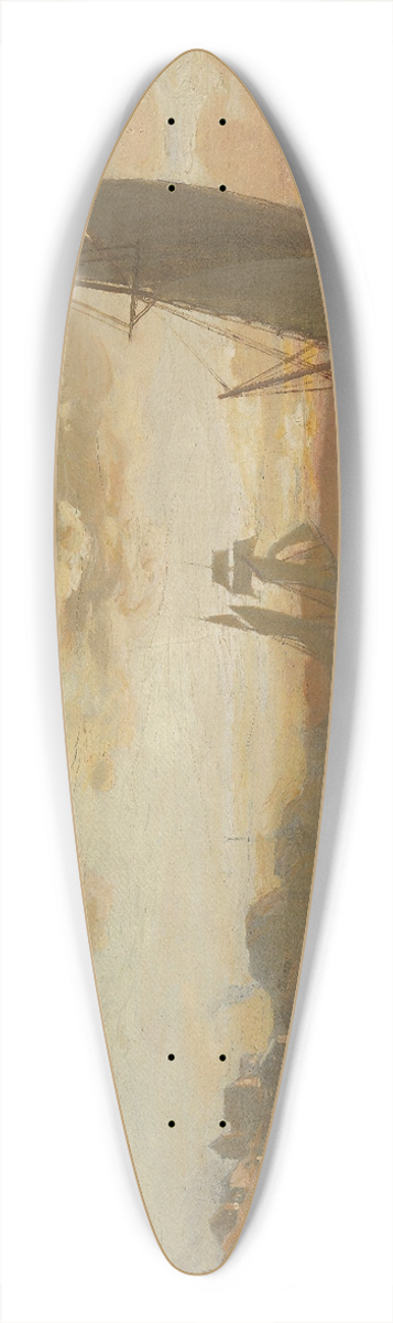 Hans Gude - View from the Oslofjord 39.3 inch art pintail longboard deck