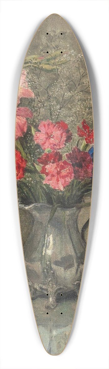 Hans Hamza - Blumen in Henkelkrug 39.3 inch art pintail longboard deck