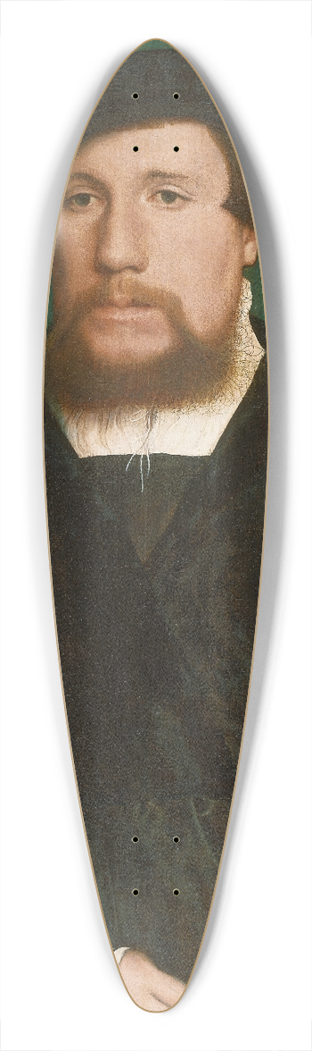 Hans Holbein The Younger - Portrait of a HanseaticMerchant 39.3 inch art pintail longboard deck