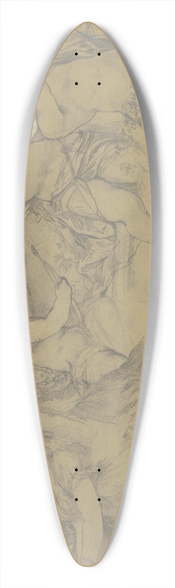 Hans Makart - Cupids and Cupid 39.3 inch art pintail longboard deck