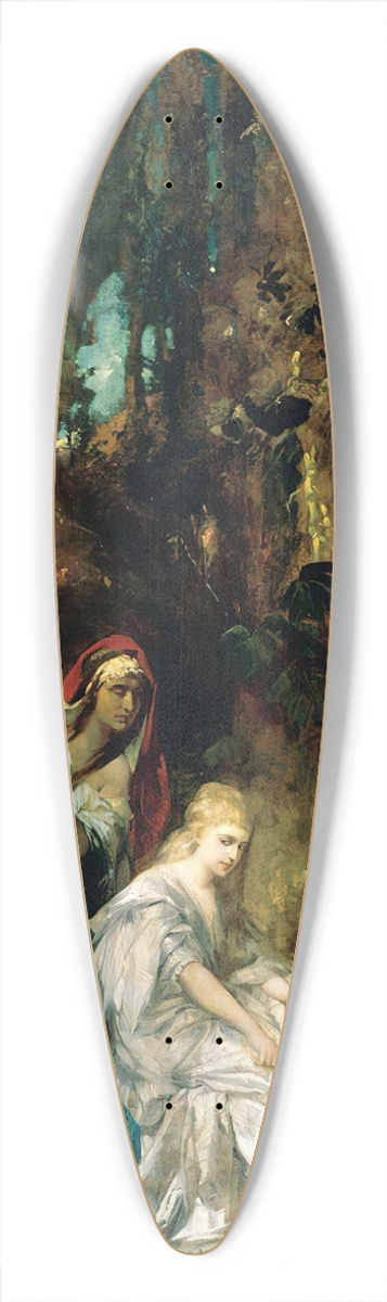 Hans Makart - Snow White Receives The Poisoned Comb 39.3 inch art pintail longboard deck